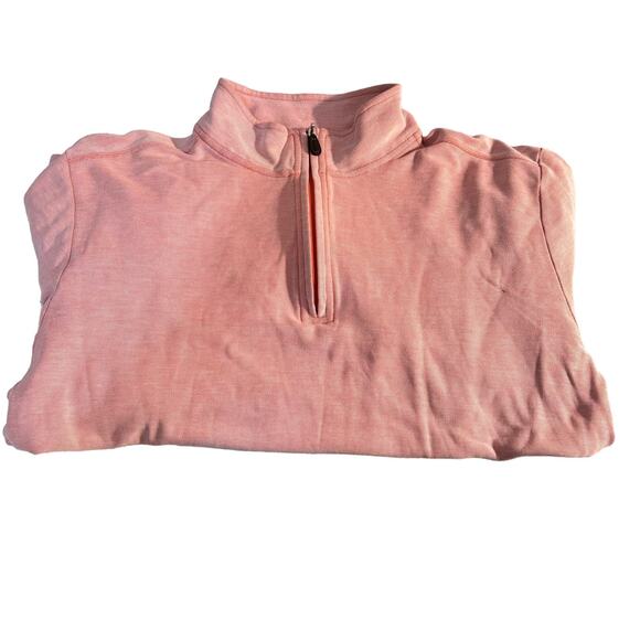 Tommy Bahama Men's 1/4 Zip Pullover Long Sleeve Sweatshirt Orange/Pink Size L - Picture 3 of 13